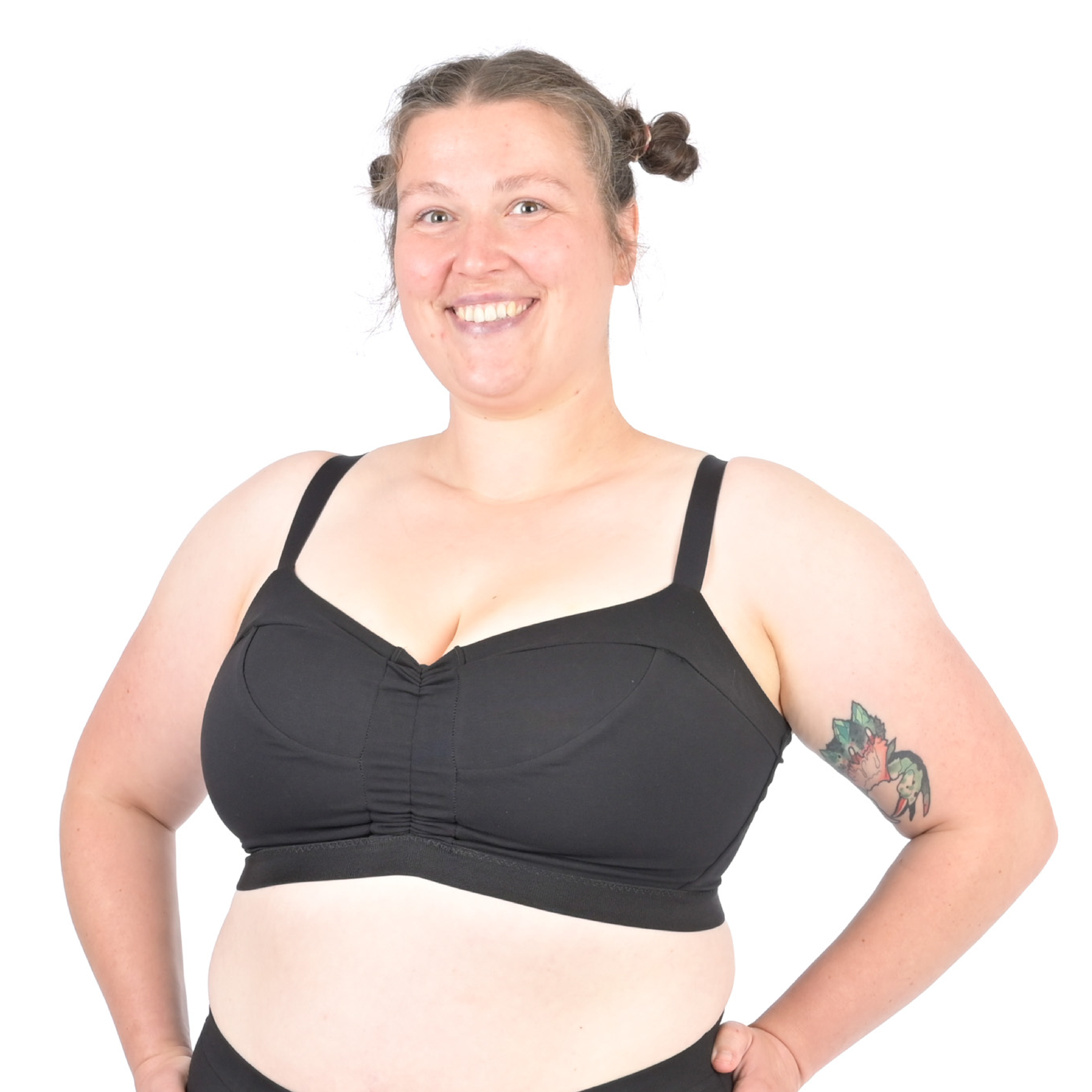 Katy is wearing a Black non-wired bra