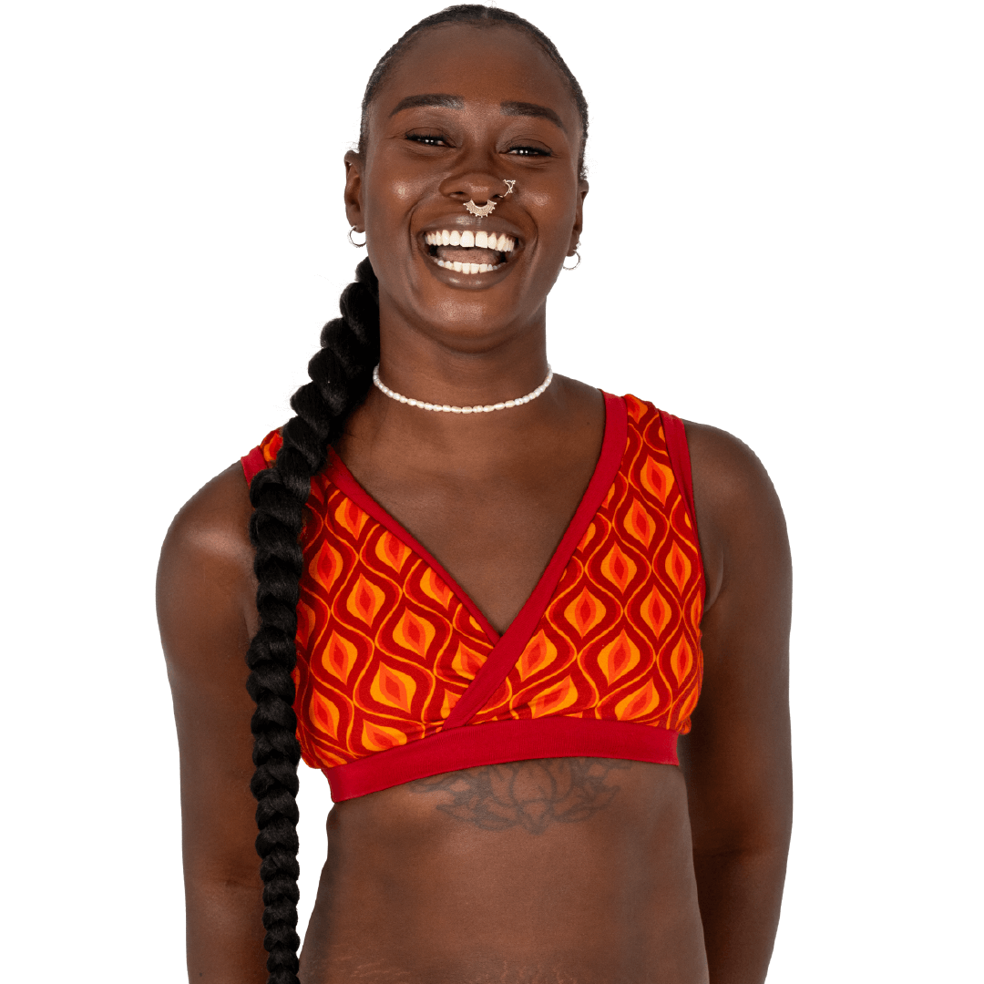 Yolande is wearing a Groovy original non wired bra