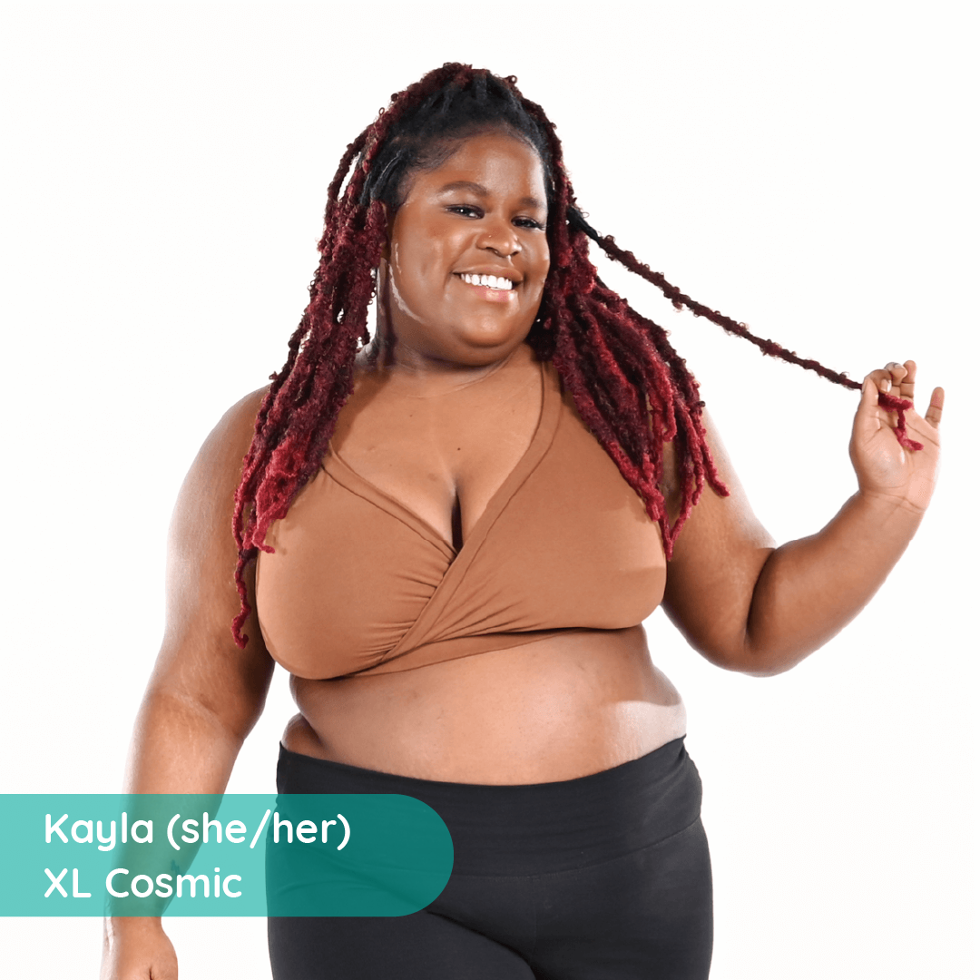 Kayla is wearing a Nude non-wired bra