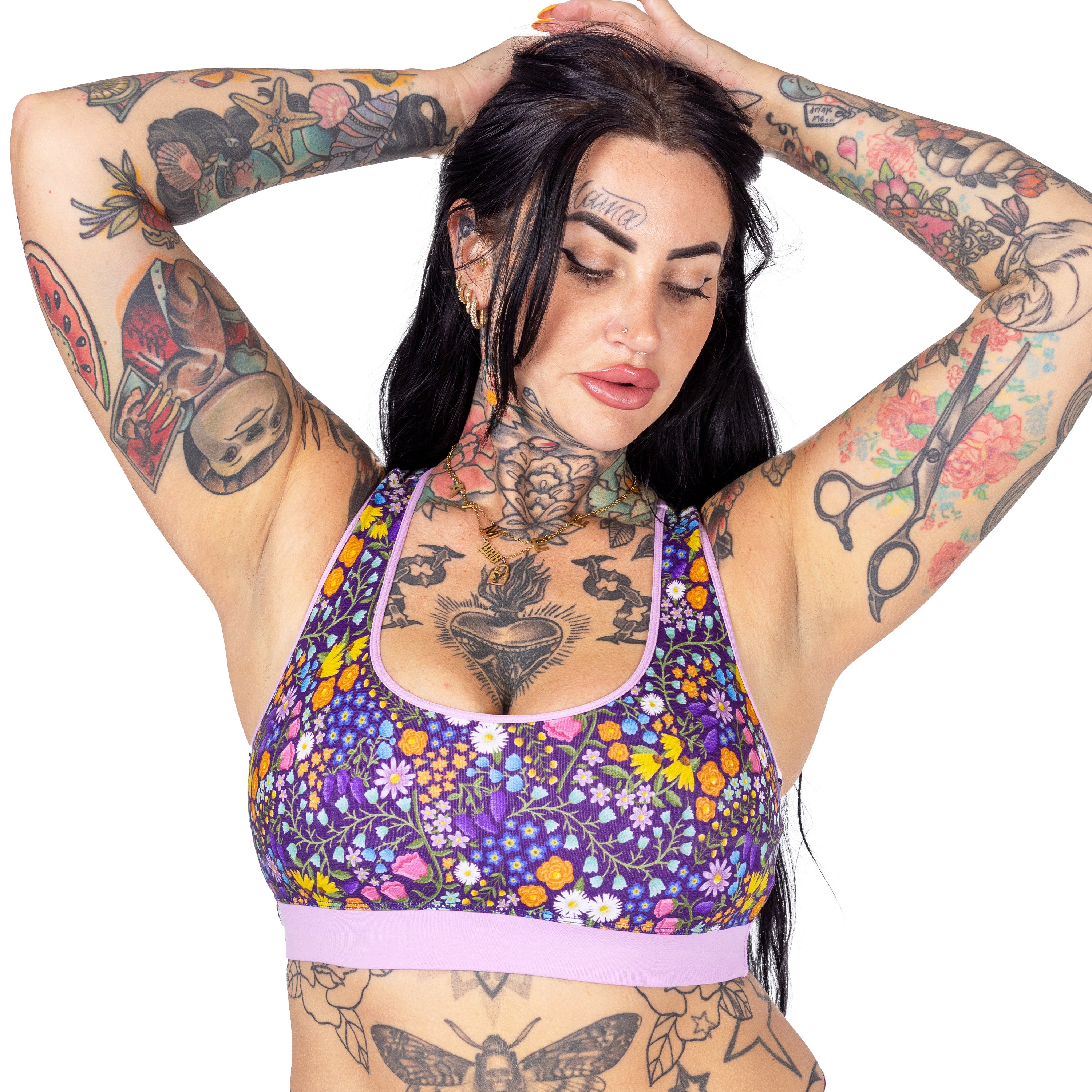 Amy is wearing a Wildflower bralette