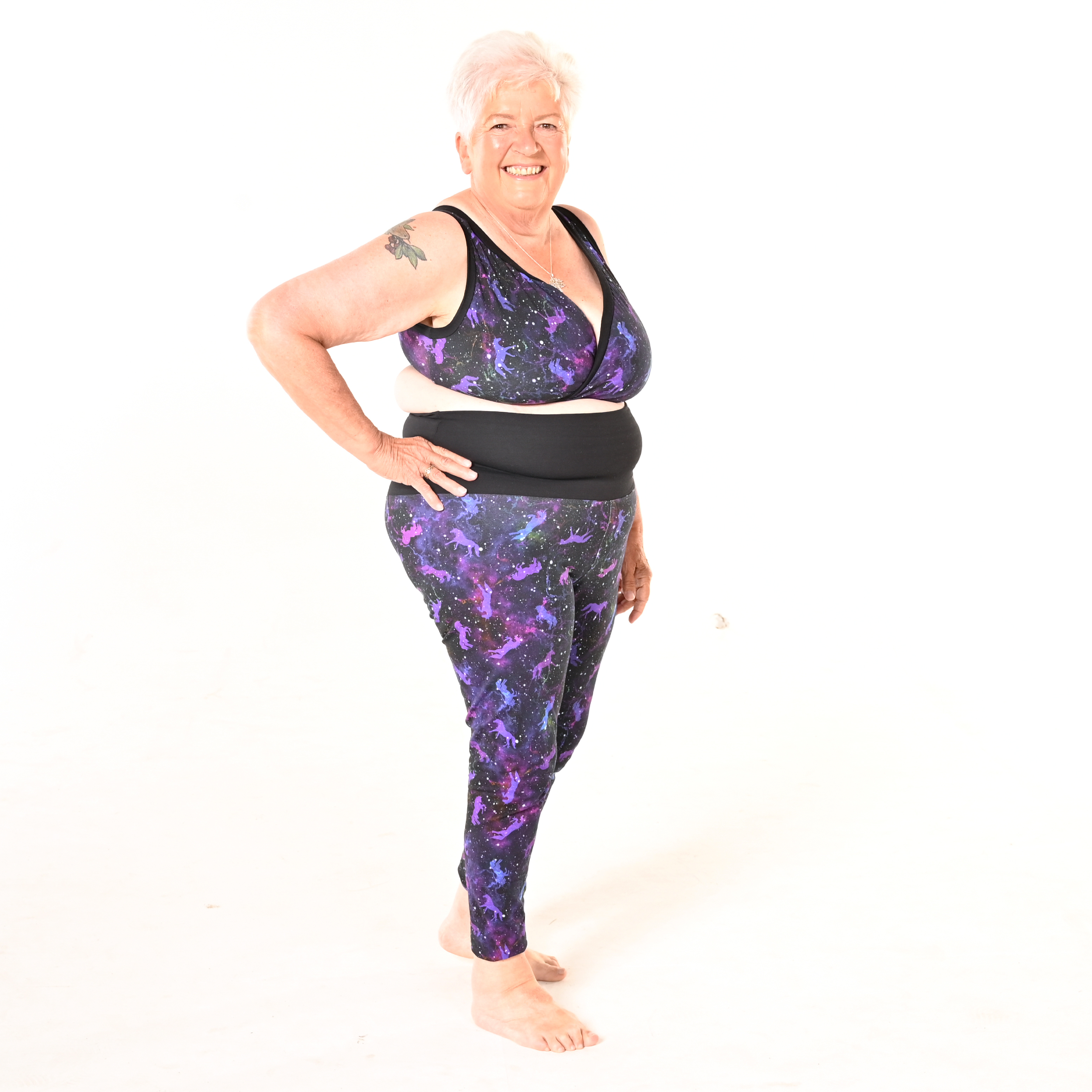 Ann wearing Universe high waist cotton leggings