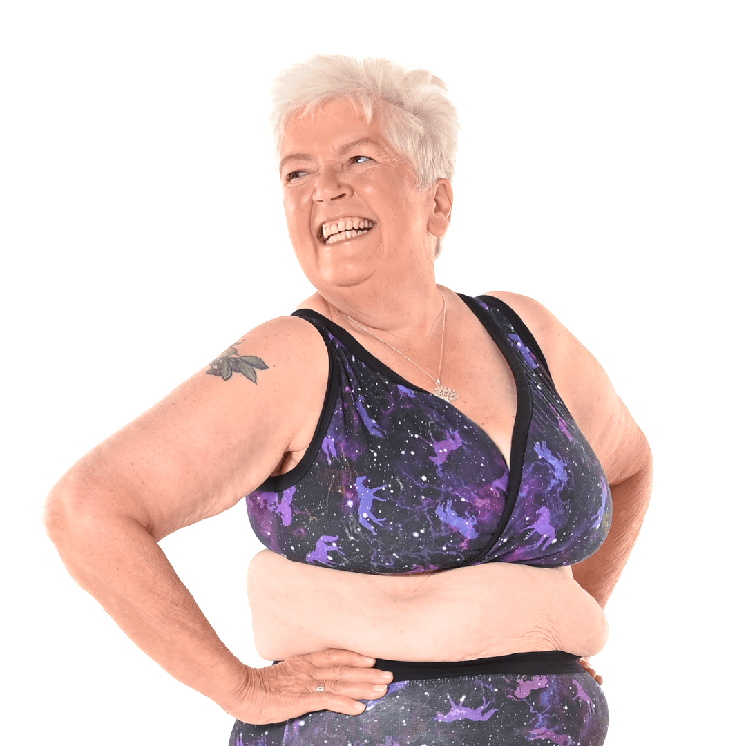 Ann is wearing a Universe bra 